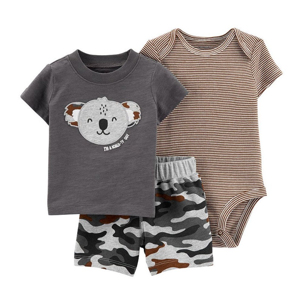 BNWT Carter's Infant Boy's 3-Piece Koala Little Short Set, 18 Months - Picture 1 of 4